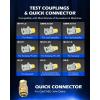 imageOrion Motor Tech Hydraulic Pressure Test Kit with 4 Gauges 1300 3500 5500 9000 psi 9 Test Couplings Quick Connector ampamp 3 Test Hoses Hydraulic Gauge Kit for Excavator Construction Machinery