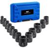 imageOrion Motor Tech Impact Nut and Bolt Extraction Tool Set Rusted Damaged Stripped Nut and Bolt Remover Tool Kit Nut Bolt Extractor Socket Set in 13 SAE and Metric Sizes for 38 Inch Drive with Case