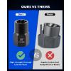 imageOrion Motor Tech Impact Nut and Bolt Extraction Tool Set Rusted Damaged Stripped Nut and Bolt Remover Tool Kit Nut Bolt Extractor Socket Set in 13 SAE and Metric Sizes for 38 Inch Drive with Case