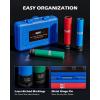 imageOrion Motor Tech Lug Nut Socket Set 3pc 12quot Drive Extra Long Impact Sockets with 17mm 19mm 21mm Metric Sockets 6quot Thin Wall Wheel Lug Nut Deep Sockets with Colored Protective Covers ampamp Carry Case