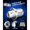 imageOrion Motor Tech M12x15 Lug Nuts Cone Seat Lug Nut Set with 34 Inch Hex 12x15mm Wheel Lug Nuts Compatible with Ford Focus Fusion Escape and More 611303 CV6Z1012C OEM Style Chrome Set of 20Silver