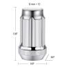 imageOrion Motor Tech M12x15 Lug Nuts Cone Seat Lug Nut Set with 34 Inch Hex 12x15mm Wheel Lug Nuts Compatible with Ford Focus Fusion Escape and More 611303 CV6Z1012C OEM Style Chrome Set of 20Silver