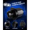 imageOrion Motor Tech M12x15 Lug Nuts Cone Seat Lug Nut Set with 34 Inch Hex 12x15mm Wheel Lug Nuts Compatible with Ford Focus Fusion Escape and More 611303 CV6Z1012C OEM Style Chrome Set of 20Black