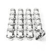 imageOrion Motor Tech M12x15 Lug Nuts Cone Seat Lug Nut Set with 34 Inch Hex 12x15mm Wheel Lug Nuts Compatible with Ford Focus Fusion Escape and More 611303 CV6Z1012C OEM Style Chrome Set of 20Silver