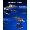 imageOrion Motor Tech Motorcycle Lift 1100lb Motorcycle Scissor Lift Jack with Wide Deck T Handle 38quot Socket Motorbike Center Stand with Chain Brush Crank Hoist Stand for ATV Dirt Bike Cruiser GrayBlue