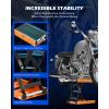 imageOrion Motor Tech Motorcycle Lift 1100lb Motorcycle Scissor Lift Jack with Wide Deck T Handle 38quot Socket Motorbike Center Stand with Chain Brush Crank Hoist Stand for ATV Dirt Bike Cruiser GrayOrange