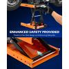 imageOrion Motor Tech Motorcycle Lift 1100lb Motorcycle Scissor Lift Jack with Wide Deck T Handle 38quot Socket Motorbike Center Stand with Chain Brush Crank Hoist Stand for ATV Dirt Bike Cruiser GrayOrange