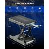 imageOrion Motor Tech Motorcycle Lift 1100lb Motorcycle Scissor Lift Jack with Wide Deck T Handle 38quot Socket Motorbike Center Stand with Chain Brush Crank Hoist Stand for ATV Dirt Bike Cruiser GrayGrey