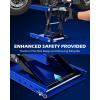 imageOrion Motor Tech Motorcycle Lift 1100lb Motorcycle Scissor Lift Jack with Wide Deck T Handle 38quot Socket Motorbike Center Stand with Chain Brush Crank Hoist Stand for ATV Dirt Bike Cruiser GrayBlue