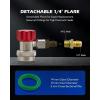 imageOrion Motor Tech R134a Quick Coupler Adapter Adjustable R134a Adapters and AC Hose Fittings HP and LP Connectors for R134a Car AC System Evacuation Recharging and More 14quot Flares Set of 2