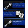 imageOrion Motor Tech Thread Repair Kit SAE and Metric Helicoil Repair Kit with HSS Drill Bits Inserts Taps Break Off Tools Rethreading Tools in 14quot 516quot 38quot 716quot 12quot ampamp M5 M6 M8 M10 M12 SizesM10125