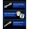 imageOrion Motor Tech Thread Repair Kit SAE and Metric Helicoil Repair Kit with HSS Drill Bits Inserts Taps Break Off Tools Rethreading Tools in 14quot 516quot 38quot 716quot 12quot ampamp M5 M6 M8 M10 M12 SizesMetric Set