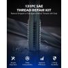 imageOrion Motor Tech Thread Repair Kit SAE and Metric Helicoil Repair Kit with HSS Drill Bits Inserts Taps Break Off Tools Rethreading Tools in 14quot 516quot 38quot 716quot 12quot ampamp M5 M6 M8 M10 M12 SizesSAE Set