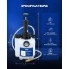 imageOrion Motor Tech Transmission Fluid Pump 3L Transmission Filler Pump with 12pc ATF Aluminum Adapters Manual Transmission Fluid Transfer Pump with Pressure Gauge Transmission Dispenser Oil Pump Tool