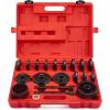 imageOrion Motor Tech Wheel Bearing Press Kit for Front Wheel Drive Bearing Removal ampamp Installation 24pc Wheel Bearing Puller Tool Set with Sliding Screws Universal Bushings Sleeves Storage CaseRED BLACK
