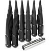 image14x15 Lug Nuts Black 32 Piece M14x15 Spike Lug Nuts Wheel Accessories Compatible with Chevy Ram Ford GMCBlack