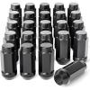 imageM14x15 Spline Lug Nuts with Cone Seat Chrome Plated Wheel Lug Nuts Compatible with Chevrolet Silverado Suburban 1500 Ford Expedition F150 Ram 1500ampamp More Set of 24Black