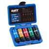 imageOrion Motor Tech 12quot Drive Lug Nut Socket Set Metric 17 19 21 mm ampamp SAE 1316 78 in Wheel Socket Set 5pc Impact Lug Nut Socket Set Thin Wall Lug Nut Sockets with Colored Protective Covers1316 in  78 in  17 mm  19 mm  21 mm