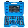 imageOrion Motor Tech 16pc Locking Lug Nut Master Key Set SAE ampamp Metric Wheel Lock Removal Kit for Removing Locking Spline Star Hex and Fluted Hex Lug Nuts Lug Nut Remover Set for Mechanics and MoreBlue