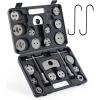 imageOrion Motor Tech 24pcs Brake Caliper Tool Heavy Duty Brake Caliper Compression Tool Caliper Piston Tool for Brake Pad Replacement Reset with Thrust Bolt Assemblies Retaining Plates 18 Disc AdaptersBlack