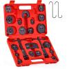 imageOrion Motor Tech 35 Piece Disc Brake Caliper Tool Kit Heavy Duty Brake Caliper Compression Tool Kit for Brake Pad Replacement Brake Piston Caliper Compressor Tool with 24 Adapters Fits Most VehiclesRed