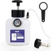 imageOrion Motor Tech Brake Bleeder Kit One Person 25L Brake Fluid Extractor Compatible with Ford VW BMW More Brake Pressure Bleeder with 26qt Bottle Vacuum Gauge Hose Cap Wrench ampamp European AdapterBlue