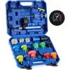 imageOrion Motor Tech Coolant Pressure Tester Kit 19pc Radiator Pressure Tester Kit with 15 Radiator Adapters ampamp Wrench Cooling System Pressure Tester Kit with Vacuum Pump ampamp Probe ThermometerBlue