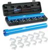 imageOrion Motor Tech Inner Tie Rod Removal Tool Kit Inner Tie Rod Tool for Tie Rod Removal and Installation Master Inner Tie Rod Tool Set with 12 Crowfoot Adapters 12 Inch Drive TubeBlue
