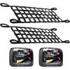 imageOrion Motor Tech Mesh Cargo Net 2 Pack Rooftop Hammock Compatible with 19872022 Jeep Wrangler YJ TJ JK JL ampamp Gladiator JT Jeep Wrangler Hammock Top Netting 4Door and 2Door2 Pack
