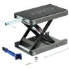 imageOrion Motor Tech Motorcycle Lift 1100lb Motorcycle Scissor Lift Jack with Wide Deck T Handle 38quot Socket Motorbike Center Stand with Chain Brush Crank Hoist Stand for ATV Dirt Bike Cruiser GrayGrey