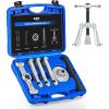 imageOrion Motor Tech Universal Hub Puller Tool Master Brake Drum Puller with Adjustable Legs 76 in Maximum Bolt Circle Heavy Duty Steel Wheel Hub Removal Tool for Most Car Truck Models