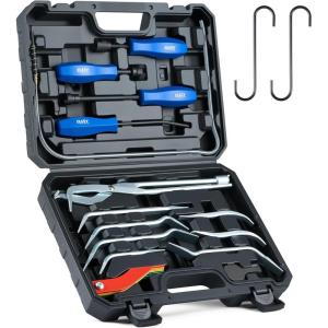 imageOrion Motor Tech 17pc Drum Brake Tool Kit Drum Brake Adjustment Tool with Brake Spring Compressors Remover Installer Pliers Adjusting Spoons ampamp Case Compatible with Chevrolet Toyota Volkswagen Mazda