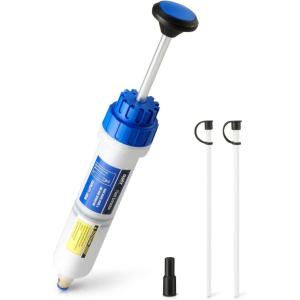 imageOrion Motor Tech 200mL Manual Fluid Extractor and Filler Syringe Style Pump for Power Steering Transmission Gear Oil ampamp Brake Fluid Changes Hand Vacuum Pump for ATV Boat Automotive Fluid Extractionblue