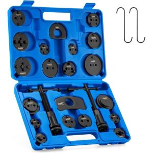 imageOrion Motor Tech 35 Piece Disc Brake Caliper Tool Kit Heavy Duty Brake Caliper Compression Tool Kit for Brake Pad Replacement Brake Piston Caliper Compressor Tool with 24 Adapters Fits Most VehiclesBlue