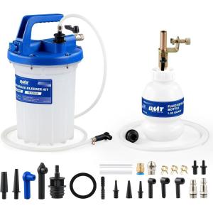 imageOrion Motor Tech 3L Vacuum Brake Bleeder Kit Pneumatic Brake Fluid Bleeder Kit with 32 qt Brake Fluid Extractor 1L Refilling Bottle 18 Adapters One Person Brake Bleed Fluid Pump Brake Bleeding Tool
