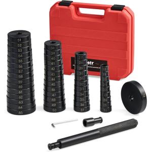imageOrion Motor Tech 52in1 Custom Bushing Driver Tool Set and Transmission Wheel Axle Bearing Race Seal Installer Remover Bush Removal Puller Bearing Press Tool Kitred