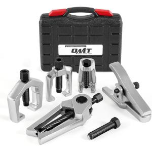 imageOrion Motor Tech 5in1 Ball Joint Separator Pitman Arm Puller Tie Rod End Tool Set for Front End Service Splitter Removal Kit BS06Black