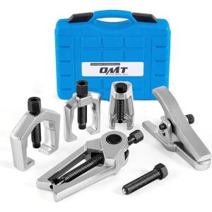 imageOrion Motor Tech 5in1 Ball Joint Separator Pitman Arm Puller Tie Rod End Tool Set for Front End Service Splitter Removal Kit BS06Blue