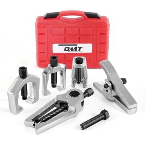 imageOrion Motor Tech 5in1 Ball Joint Separator Pitman Arm Puller Tie Rod End Tool Set for Front End Service Splitter Removal Kit BS06Red