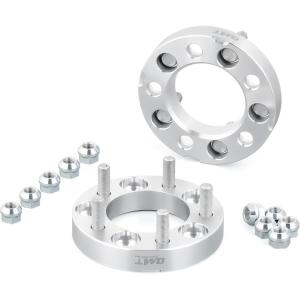 imageOrion Motor Tech 5x45 Wheel Spacers 1 Inch Spacers with 1220 Studs Compatible with Jeep Wrangler TJ YJ Grand Cherokee Ford Explorer Mustang Ranger 825mm Center Bore Wheel Spacer Kit Set of 2