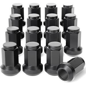 imageOrion Motor Tech 91618 Wheel Lug Nuts 32 Pack Black 916 x 18 Trim Lug Nuts 2 inches Tall Spline Drive Cone Seat Compatible with Dodge 19942011 Ram 2500 3500 Aftermarket Wheel 8x65 5x55Black