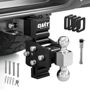imageOrion Motor Tech Adjustable Trailer Hitch Fits 2quot Receiver 5quot Drop Hitch with 2quot ampamp 2516quot Balls AntiTheft Steel Tow Hitch Stowable Ball Mount with 15000 lb GTW for Class III ampamp IV Vehicles2 Shank  5 Drop