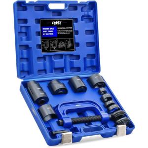 imageOrion Motor Tech Ball Joint Press Kit 21Piece Master Ball Joint Removal Tool with CFrame HeavyDuty Brake Anchor Pin U Joint Ball Joint Press Tool for 2WD and 4WD Carsblue Cframe