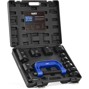 imageOrion Motor Tech Ball Joint Press Kit 21pc Master Ball Joint Removal Tool Upper and Lower Ball Joint Remover with C Frame Heavy Duty Brake Anchor Pin U Joint Ball Joint Press Tool for 2WD 4WD Cars