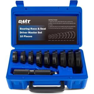 imageOrion Motor Tech Bearing Press Kit 10pc Bearing Race and Seal Driver Set with Seal Driver and 9 Bearing Adapters Seal Installer Bearing Driver Kit for Bearing Installation with Blue Case