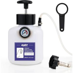 imageOrion Motor Tech Brake Bleeder Kit One Person 25L Brake Fluid Extractor Compatible with Ford VW BMW More Brake Pressure Bleeder with 26qt Bottle Vacuum Gauge Hose Cap Wrench ampamp European AdapterBlue