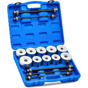 imageOrion Motor Tech Bushing Press Kit 27pc Pull and Press Sleeve Kit for Most LCV HGV Engine Cars Vehicles Universal Seal Bearing Bushing Removal Installation Tool Kit 5 Pulling Spindles with Nuts Case