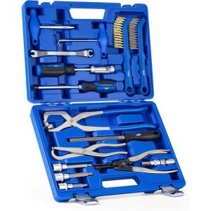 imageOrion Motor Tech Drum Brake Tool Kit 15pc Master Drum ampamp Disc Brake Tool Kit with Brake Spring Pliers Brake Caliper Brushes ampamp Drum Brake Spring Tool Brake Caliper Socket Set for Bolt Removal