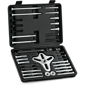 imageOrion Motor Tech Harmonic Balancer Puller Kit Power Steering Pulley Puller Installer Tool Set Automotive Steering Wheel Puller Tool Kit Flange Type Gear and Crank Puller Setblack