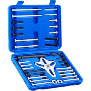imageOrion Motor Tech Harmonic Balancer Puller Kit Power Steering Pulley Puller Installer Tool Set Automotive Steering Wheel Puller Tool Kit Flange Type Gear and Crank Puller Setblue